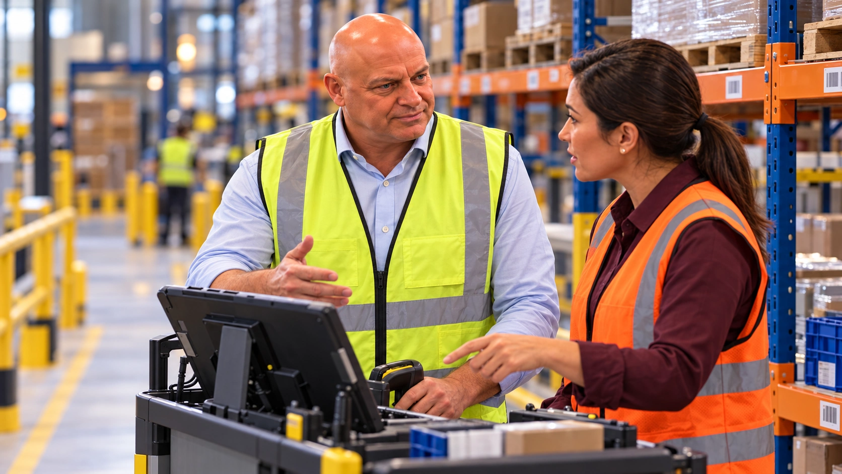 Illustrative Warehouse & Distribution Operations scene